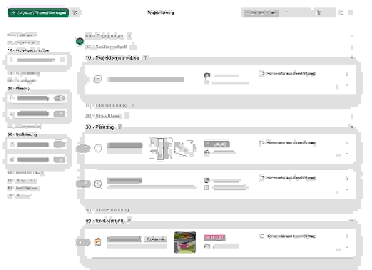 Sitzungen und Protokolle