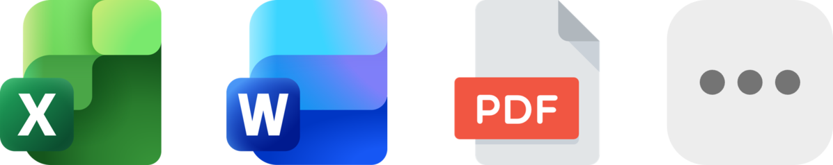 Microsoft 365, Microsoft Office, Excel, Word, PowerPoint, OneNote, Project, Outlook, OneDrive, PDF, Adobe Acrobat, Power PDF, Foxit, Bluebeam, PDF-XChange, deepsign, Skribble Microsoft 365, Microsoft Office, Excel, Word, PowerPoint, OneNote, Project, Outlook, OneDrive, PDF, Adobe Acrobat, Power PDF, Foxit, Bluebeam, PDF-XChange, deepsign, Skribble